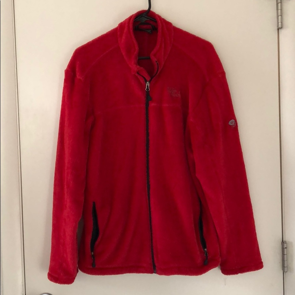 Mens Mountain Hardwear fleece jacket large red